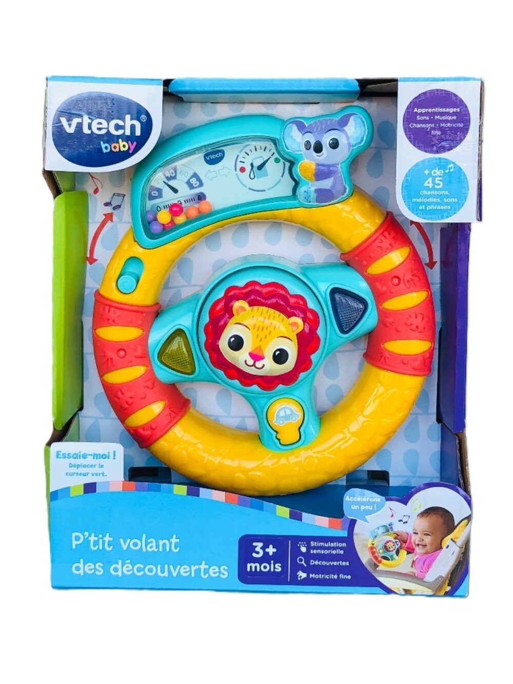 VTech Grip & Go-Steering Wheel - Musical Stroller Toy 3-24M (French)New in Box